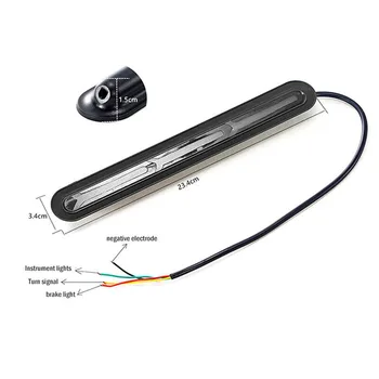 

2Pcs Brake Flowing Turn Signal Stop Taillight PC ABS Vehicles Trucks DRL LED Light Bar Car Signal Lamps