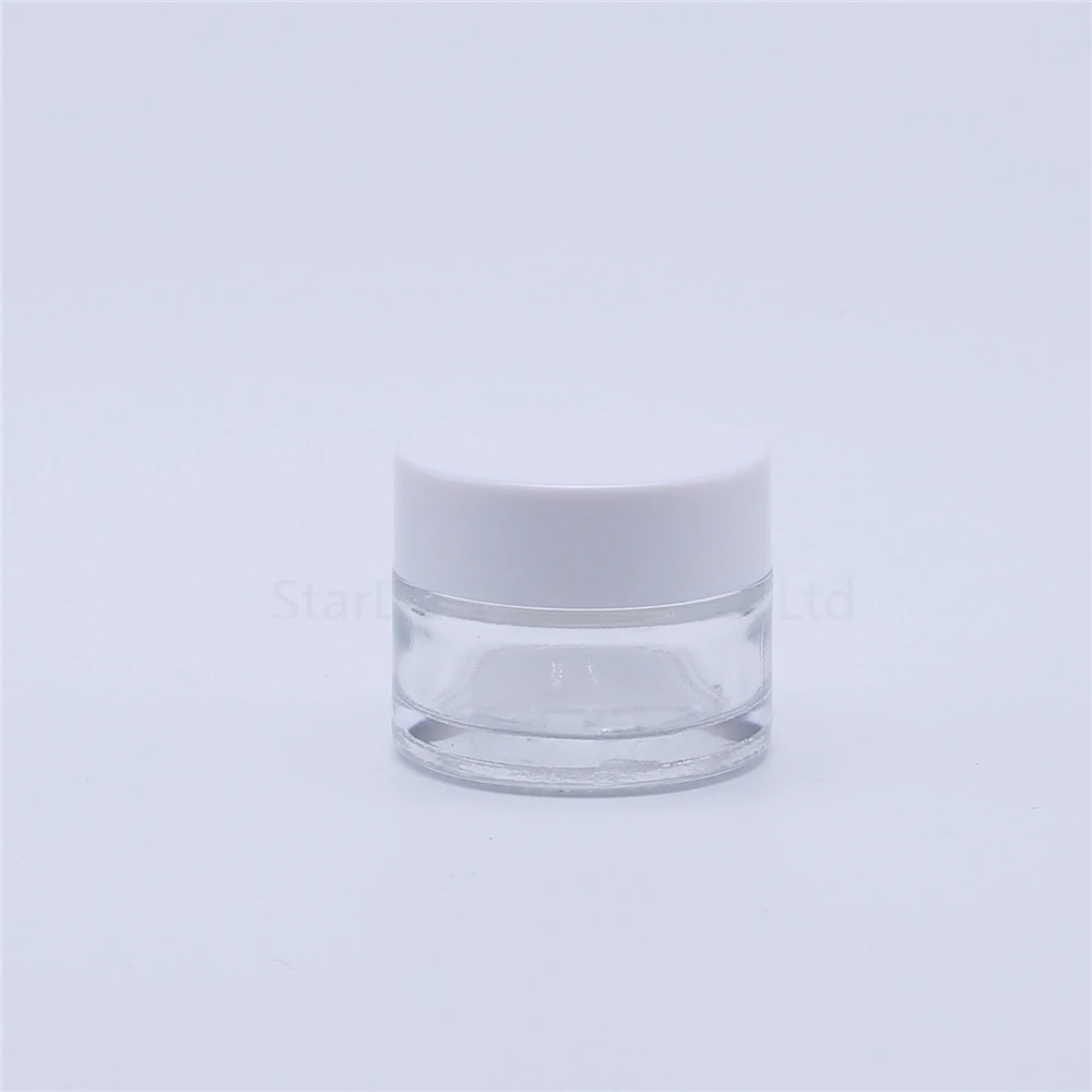 3 2400pcs 50g Glass Cream Jars Cosmetic Packaging with lid plastic caps& inner liners round empty small glass jars - Цвет: 3