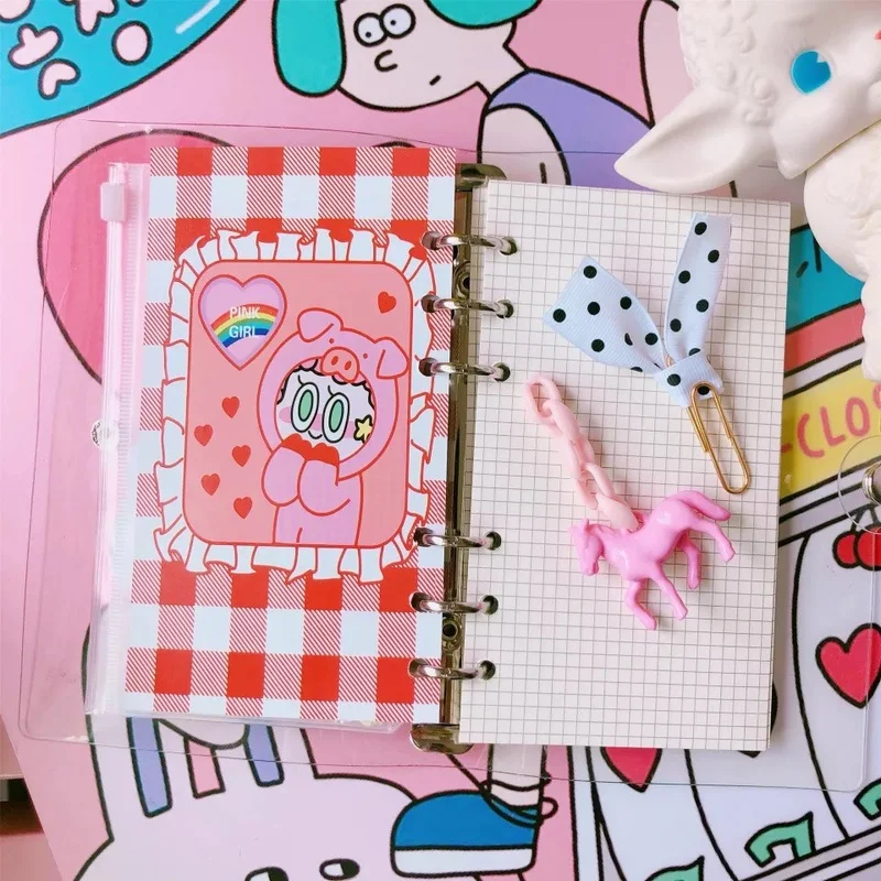 A6 ПВХ Kawaii Ins сетка внутренние страницы Дневник путешествия записная книжка