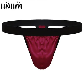

Men Shiny Satin Tangas Thong Sexy T-Back Jockstraps Underwear Sissy Hot Micro Panties Gay Bikini G-String Underpant Homme Briefs
