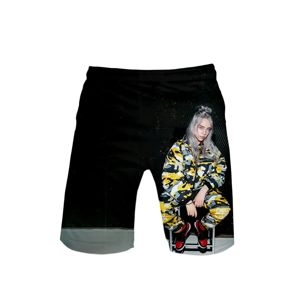 Новинка Billie Eilish 3D принт 3D пляжные шорты Мужская модная уличная одежда шорты Горячая Распродажа Harajuku модная летняя одежда