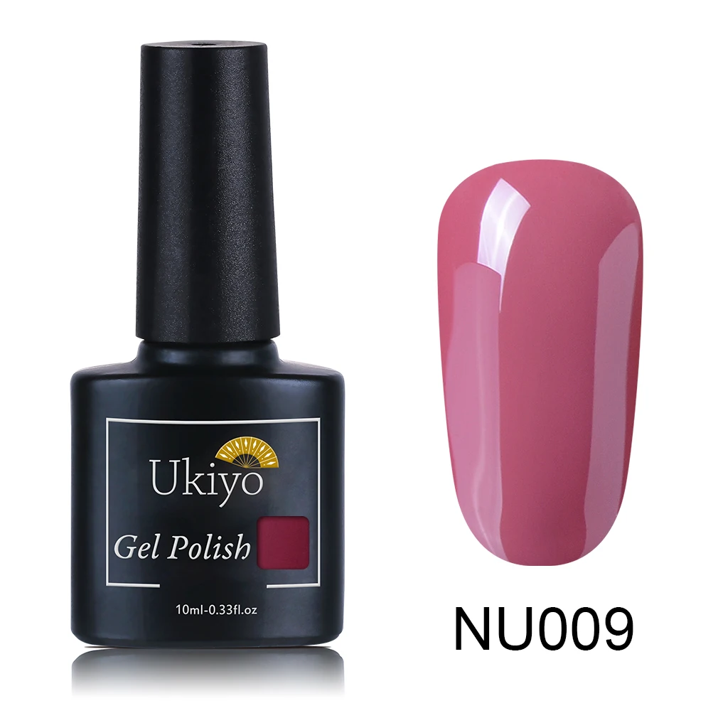Ukiyo 10 мл винно-красный УФ-гель для ногтей замачиваемый Полупостоянный лак для ногтей УФ-гель лак Гель-лак для нейл-арта эмалированный лак - Цвет: NU009