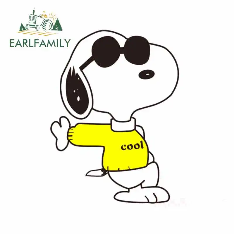 EARLFAMILY 13 см x 9 7 для Снупи красивый носить солнцезащитные очки ремонт стикер двери