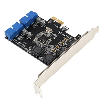 

Converter Desktop Computer 19 20 Pin Mainboard 4 Ports Front Interface PCI E To USB 3.0 Add On Expansion Card Transmission