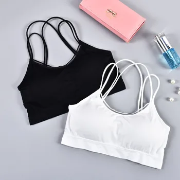 

Linbaiway Women Bra Underwear Push Up Fitness Bralette Tank Camis Wireless Brassiere Sexy Lingerie Vest Sleep Sports Bras