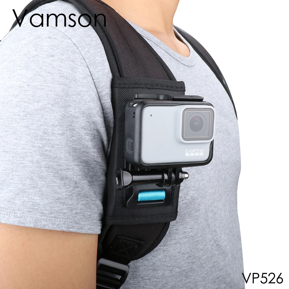 

for Gopro 7 6 5 session Accessories Backpack Clip for go pro Fixed Bracket Base for DJI OSMO for XiaoYi 4K Vamson VP526