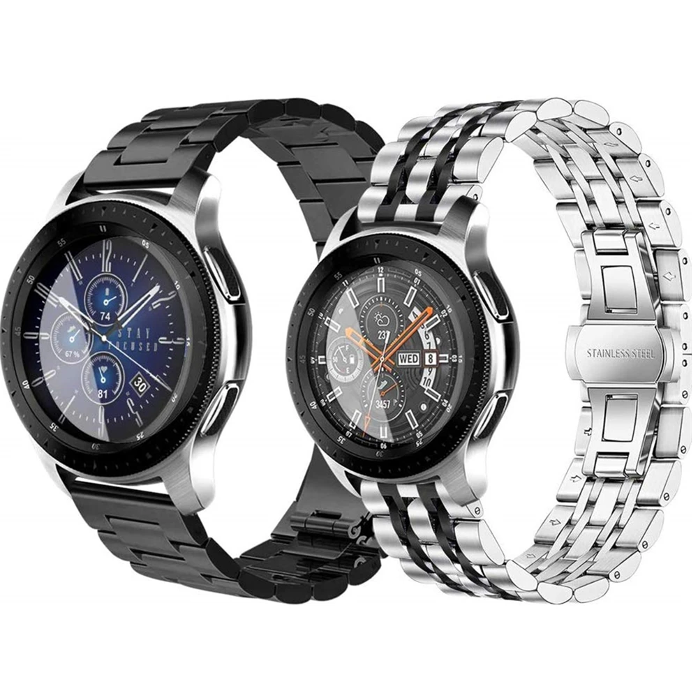 Для samsung galaxy watch 46 мм ремешок/gear S3 Frontier 22 мм 20 мм ремешок из нержавеющей стали для galaxy watch active 2 40 мм 44 мм