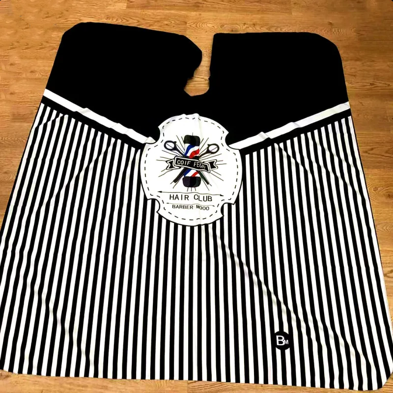 Прямая поставка 2 цвета полиэфирная накидка для салона фартук в полоску