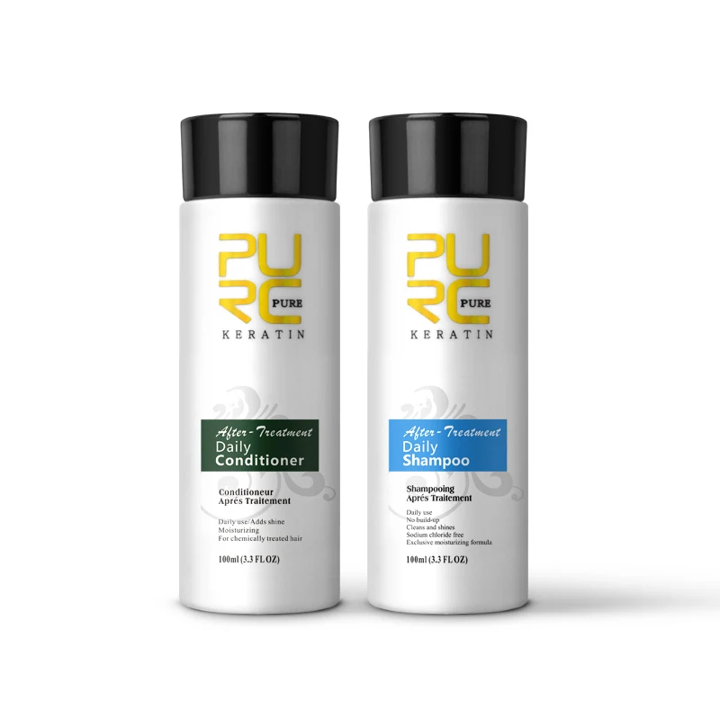 PURC 100 ml шампунь и ежедневный кондиционер для после обработки кератина