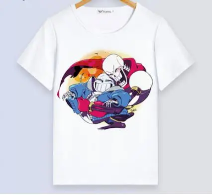 Семейные рубашки для детей и взрослых, аниме Cos Undertale Frisk Toriel SansCasual, футболка, футболка, топы, футболки Sans Chara - Цвет: 8