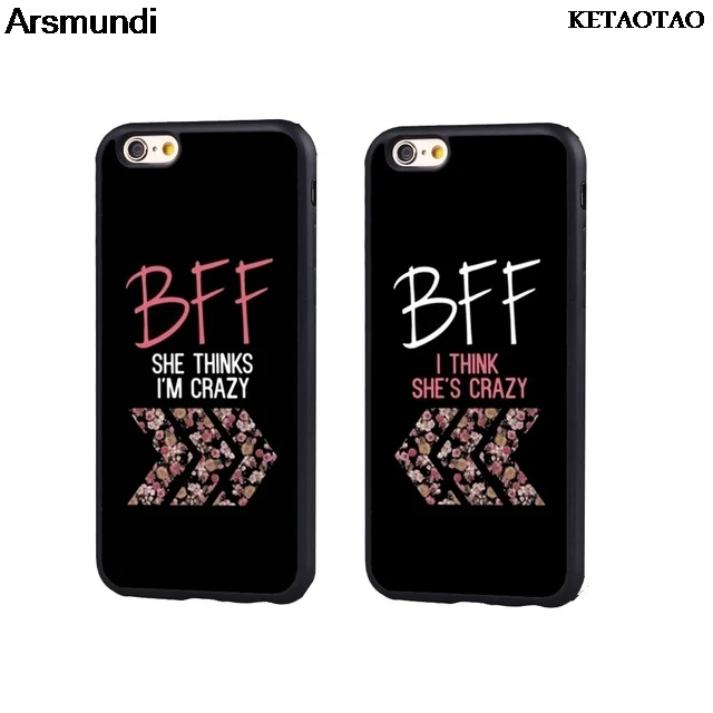 KETAOTAO Best Friend BFF girly чехлы для телефонов iPhone 4S 5C 5S 6S 7 8 XR XS Max Чехол Мягкий ТПУ