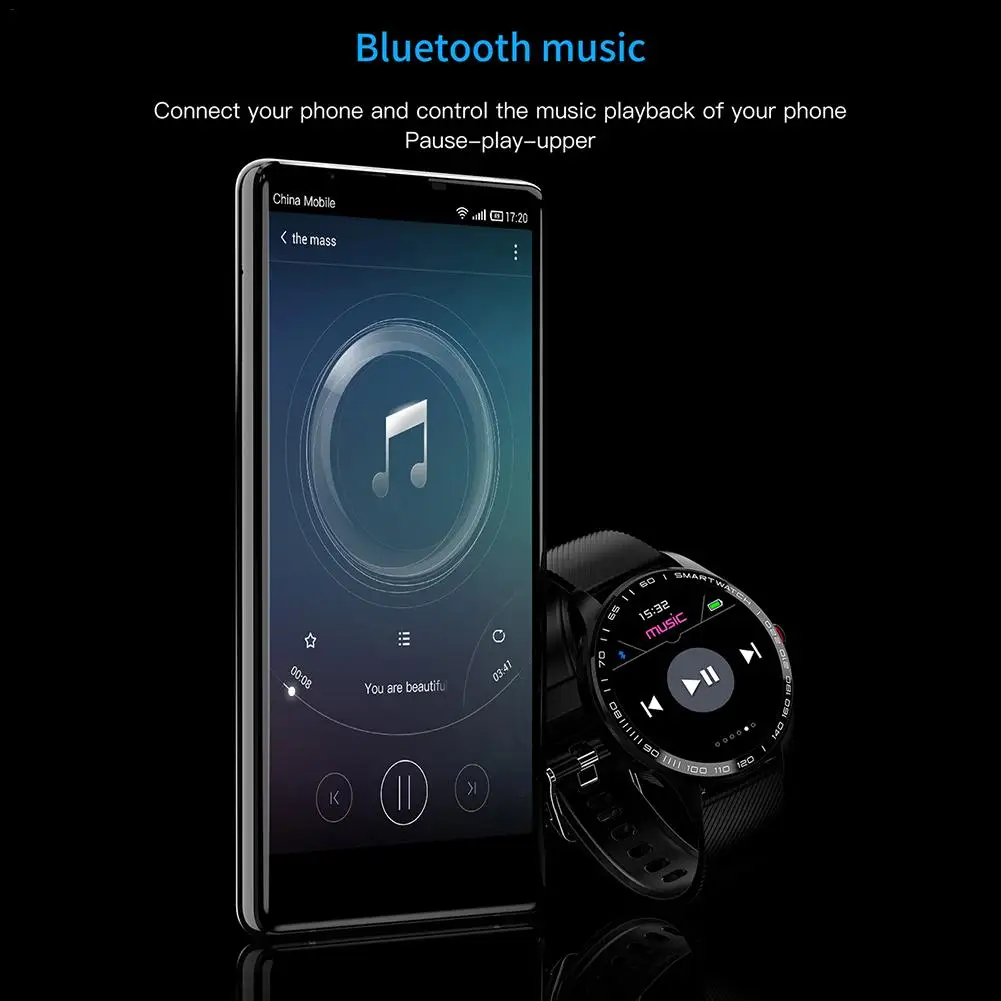 L9 цветной экран Bluetooth мужские Смарт-часы кардиограмма+ PPG HRV Сфигмоманометр IP68 умный Браслет для Android IOS