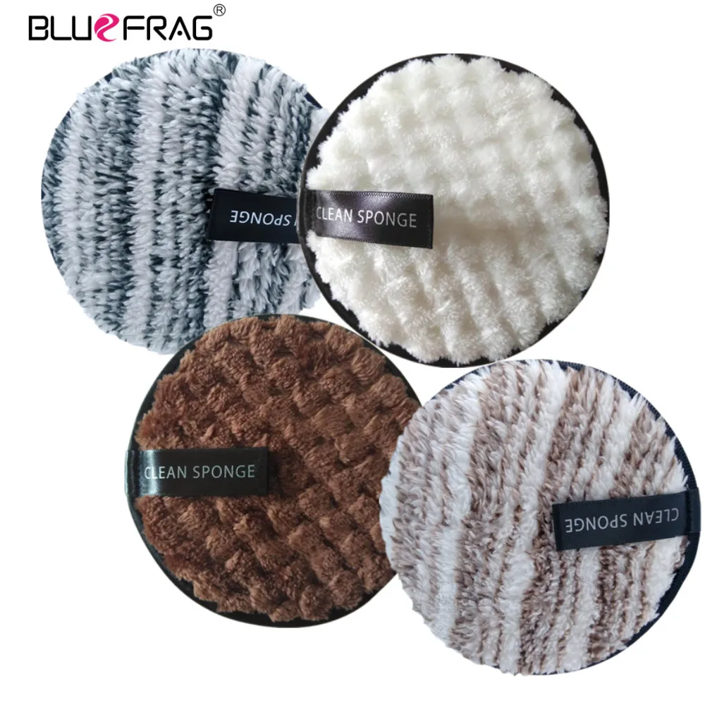 Двухслойные салфетки из микрофибры для макияжа лица спонж снятия хлопок