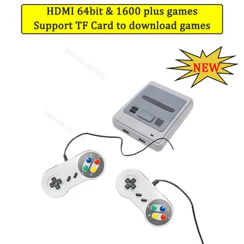 

Mini HDMI TV 64 Bit 1600 Games Retro Video Game Console Wired Gamepad HD output Handheld Gaming Player for NEO GEO for PS1 Gift