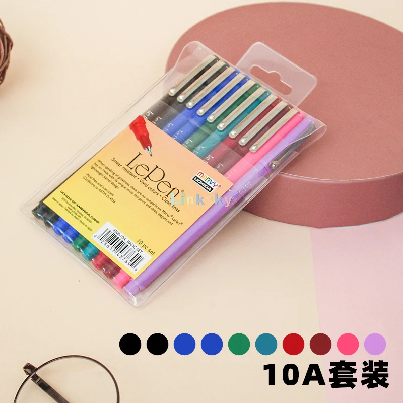 Marvy Uchida Le Pastel Pen Set 4300,Multicolor,Great for notes, planners  and journaling,Smooth and sleek,Smudge proof inks