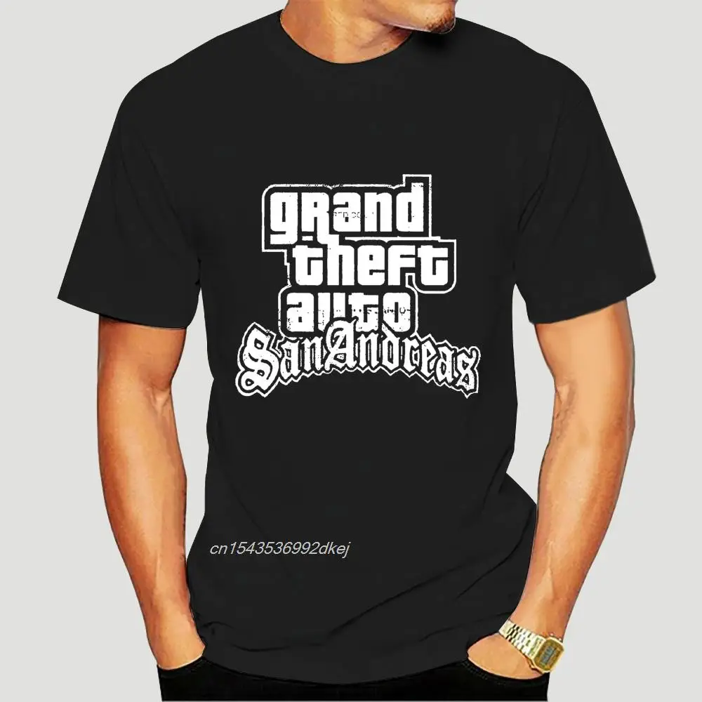 Мужская футболка с принтом Gta San принтер Grand Theft Auto женские футболки 1418D | одежда