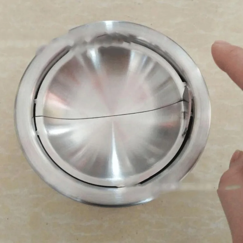 Cigarette Lidded Ashtray Stainless Steel Silver Windproof Ashtray With Lid Round Shape Smoking Ash Tray 1pc stainless steel ashtray metal ashtray