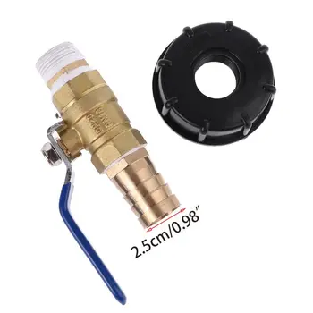 

IBC Water Tank Adapter 1" Coarse Thread S60X6 Connector Water Butt Fitting Hose tank Full Flow Barb Oil Fuel For Garden
