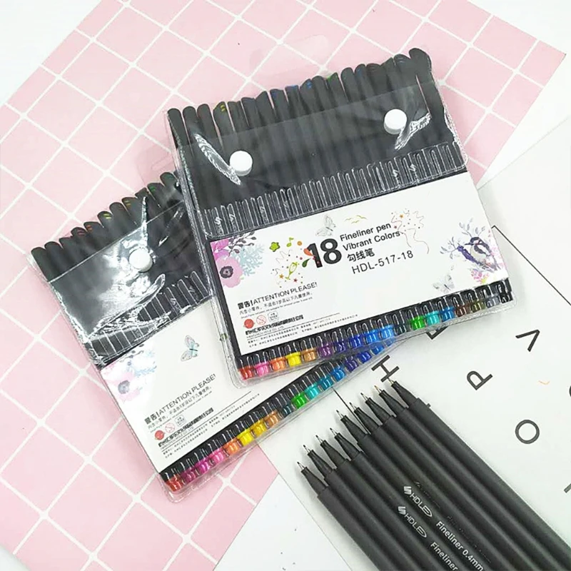 C90C Colored Pens Fine Point Markers Tip Drawing for Kids Adults Boys Girls Coloring and School Supplies | Канцтовары для офиса и