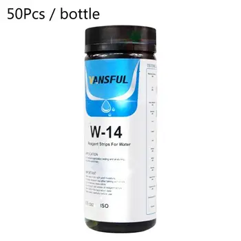 

50pcs 14 in 1 Test Strips for Swimming Pool Spa Hot Tub Alkalinity PH Water Hardness Nitrate Tool