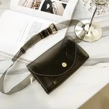 Женская прозрачная поясная сумка с пряжкой на ремне через плечо простая модная уличная поясная сумка nerka damka heuptas