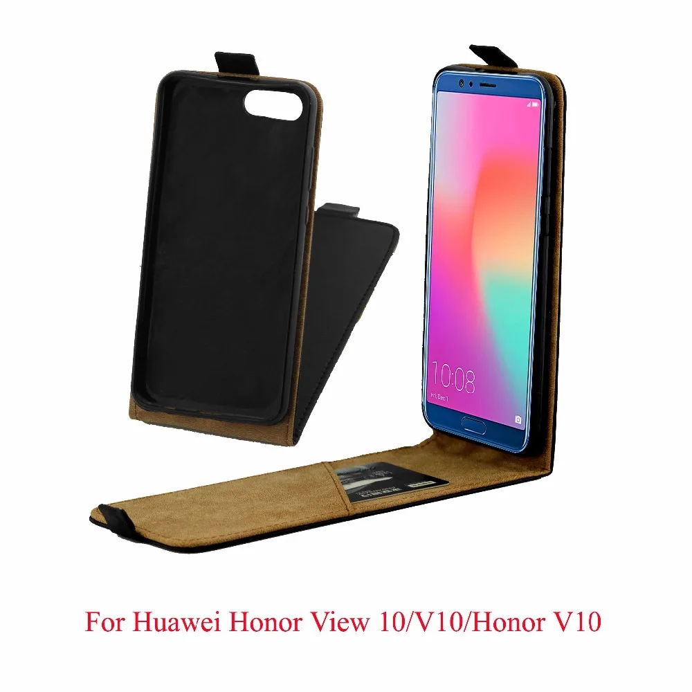 Magnetic Vertical Up Down Flip Leather Card Slot TPU Back Case Cover For Huawei V10  honor V10  Honor View 10 (9)