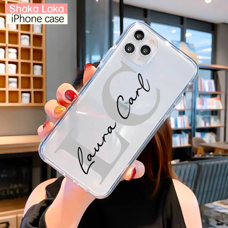 Custom Name DIY Letters for iPhone 13 Pro Max Case 12 8 Plus SE 2020 Cover Girls Silicone Funda For iPhone 11 Pro Case X XS XR 7 case for iphone 13 pro max