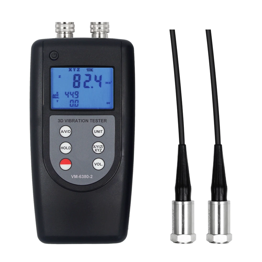 2 канала вибрации метр вибрации измерительное устройство VM-6380-2