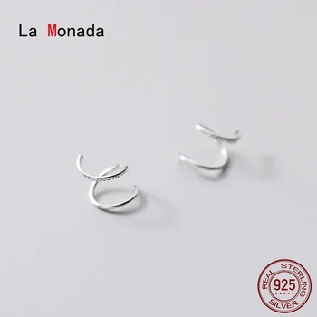 

La Monada Spiral Hoop Earrings For Women Silver 925 Minimalist Wave Fine Women Earrings Jewelry Hoop Earrings 925 Silver