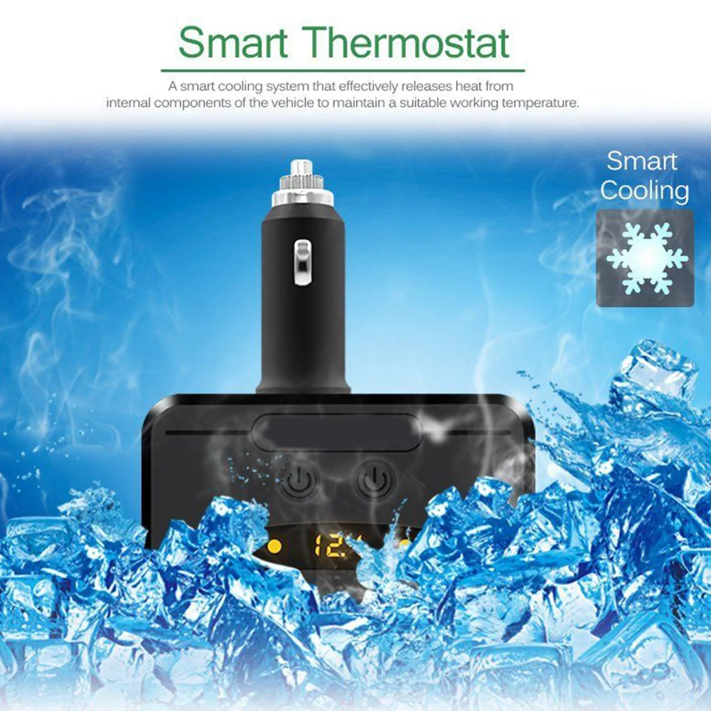DC-12V-Car-Cigarette-Lighter-Adapter-2-Way-Double-Plug-Socket-Charger-Splitter F
