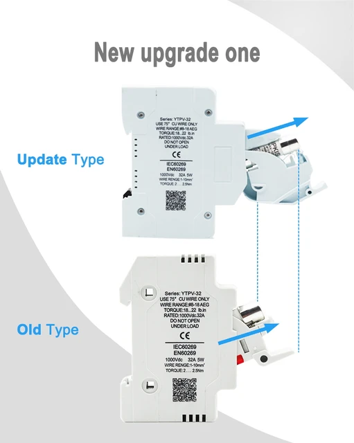 2Set PV-Sicherungshalter mit 10x85m Sicherung 1500VDC  Hochdruck-Strombegrenzung Photovoltaik-System-Kombinationsbox (Farbe: 5A,  Größe: 2 Set) (Color : 16a, Size : 2 Set) : : Baumarkt