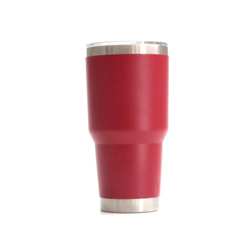 Travel Mug 20 30 OZ Tumbler Stainless Steel Double Wall Vacuum Insulated Mugs 30oz Coffee Cup Outdoor Beer Water Tea Coffee Mugs - Цвет: red