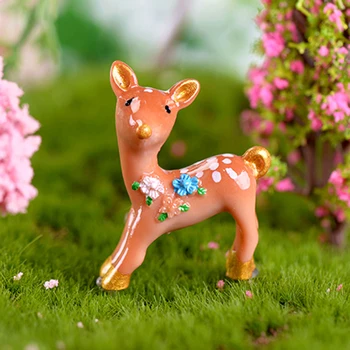 

10pcs Miniature Garden Ornaments，Miniature Ornaments Decor, Cute Deer