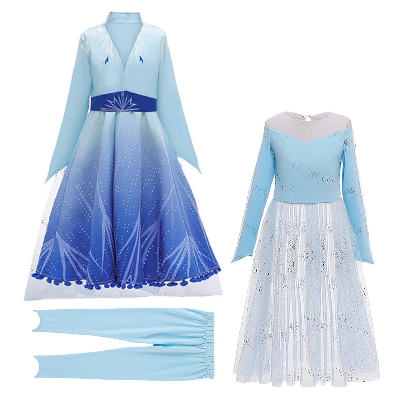 2020New Dress For Girls Clothing Anna Princess Set Elsa Dress Birthday Evening Party Dress Christmas Clothes New Year Costume - Цвет: 7