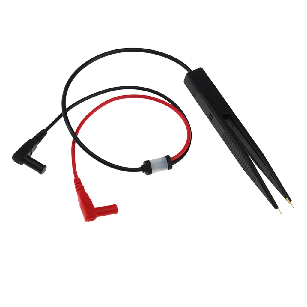 SMD Chip Test Clip Meter Probe Multimeter Tweezer Capacitor Resistance