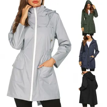 

2019 Women Jacket Coat Waterproof Transition Jacket Outdoor Hiking Clothes Lightweight Raincoat Dropshipping Female Jackets