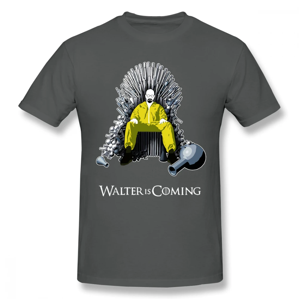 2020 новая футболка с принтом Walter Is Coming Breaking Bad X Game Of Thrones Мужская размера плюс
