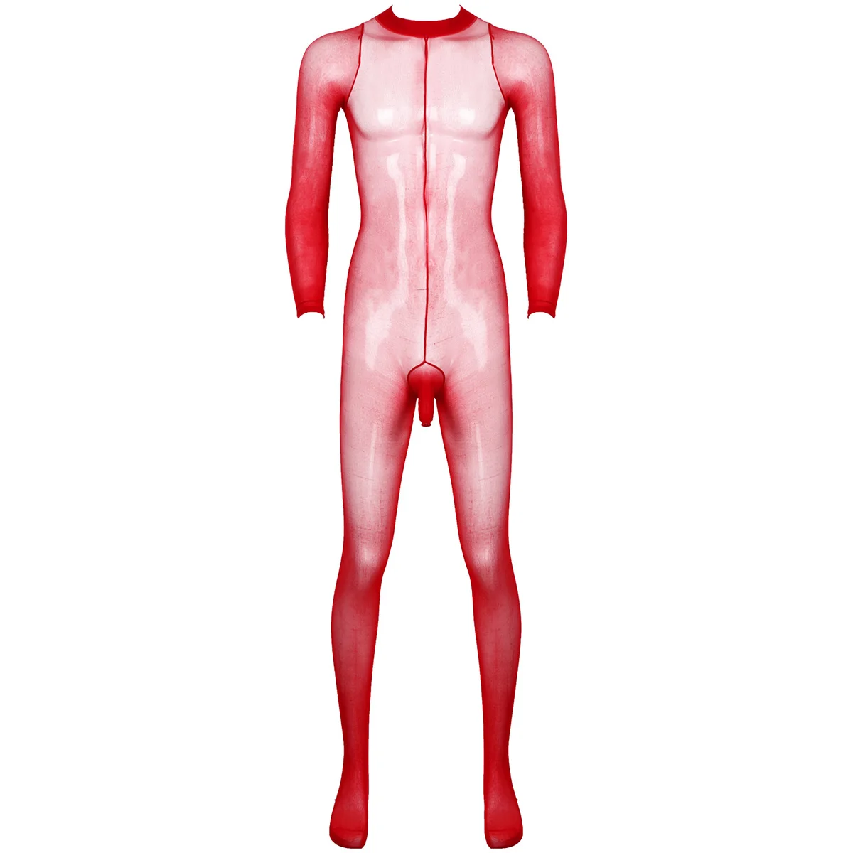 

Men Erotic See Through Sheer Open Penis Sheath Stretchy Full Body Sexy Lingerie Bodysuits Pantyhose Full Bodystockings Nightwear