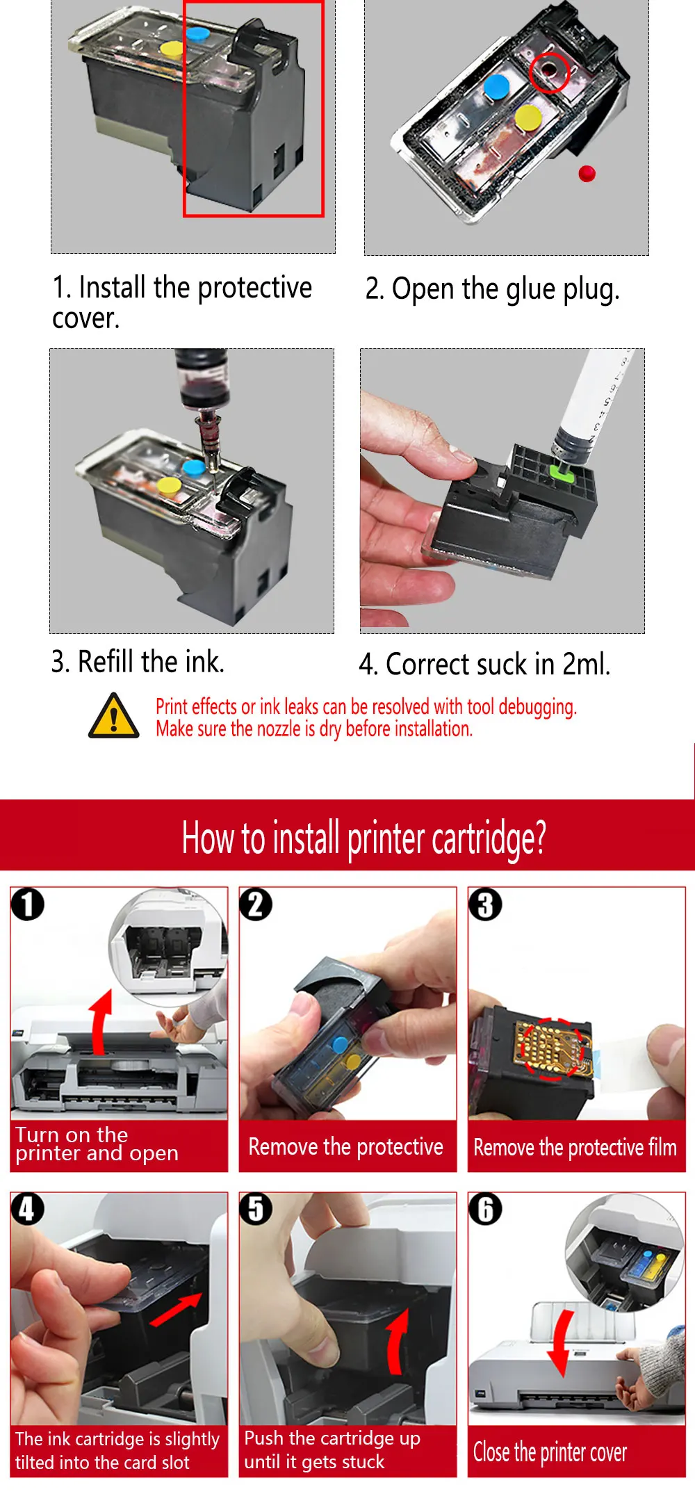 Перезаправляемый картридж Замена для HP302 XL для HP Deskjet 2130 2135 1110 1112 3630 3632 Officejet 3830 3834 4650 4655 принтер