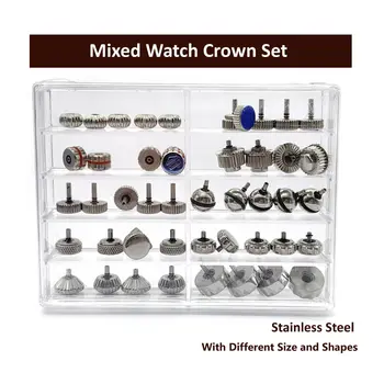 

Waterproof Pumpkin Shape Watch Crown Parts Replacement Assorted Watch Repair Kit