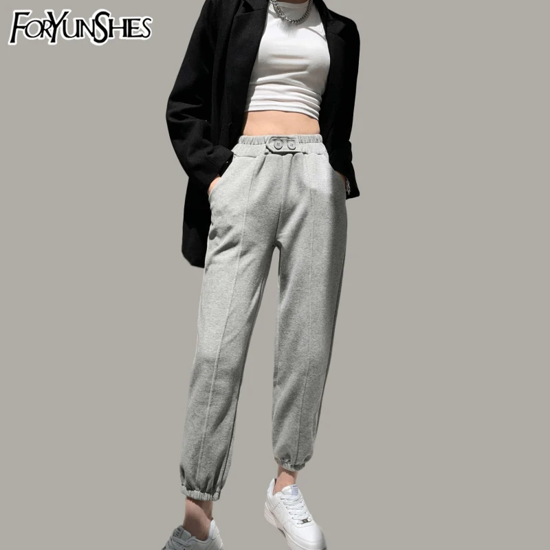 FORYUNSHES Jogger Women Beam Feet Pants Female Elastic High Waist Drawstring Grey Casual Loose Harem Sweaterpants 2020 Autumn
FORYUNSHES Jogger Women Beam Feet Pants Female Elastic High Waist Drawstring Grey Casual Loose Harem Sweaterpants 2020 Autumn