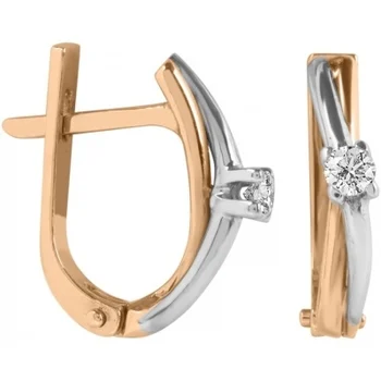 

Ivel earrings with 2 diamonds in red gold