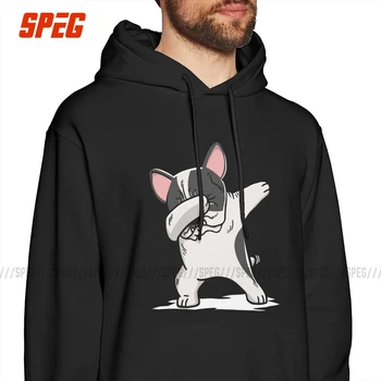 

Funny Dabbing Pied French Bulldog Dog Men's Sweatshirt Cool Cotton Hoodies Graphic Hoodie Shirt