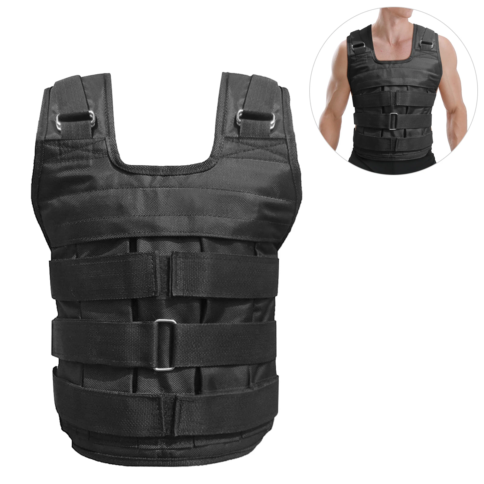 Inspecteur zand Bedreven 50Kg Oefening Laden Gewicht Vest Boksen Hardlopen Sling Gewicht Training  Workout Fitness Verstelbare Vest Jacket Zand Kleding|Accessoires| -  AliExpress