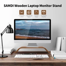 Sterke Draagkracht Samdi Houten Stand All-In-Een Machine Monitor Laptop Holder Stabiele Houten Beugel Vervanging Voor imac