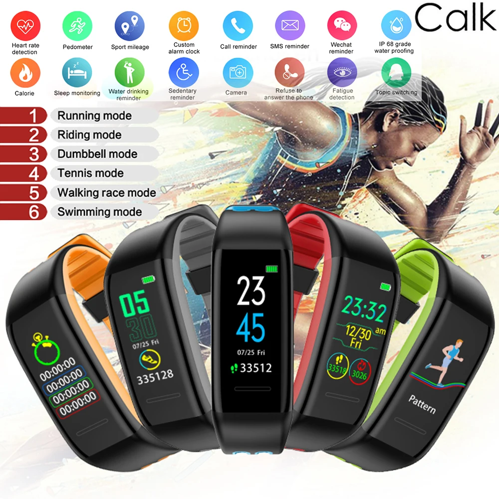 CALK T30 смарт браслет часы монитор сердечного ритма трекер физической активности