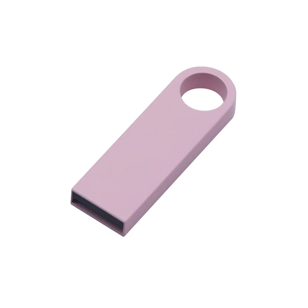 Металлический флеш-накопитель USB 2,0, 4 ГБ, 8 ГБ, флешка, 16 ГБ, 32 ГБ, карта памяти, бесплатный логотип, реальная емкость,, 50 шт./лот, фотография - Цвет: Pink 2 USB 2.0