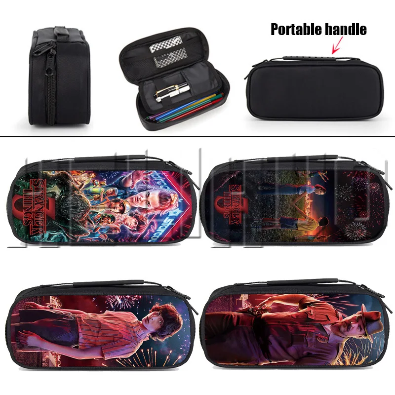 

Zipper Stranger things pencil case pencil case Child boys girls stationary bag kids children Back to school bag supplies