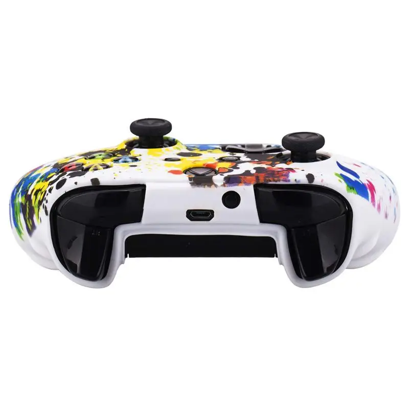 Силиконовый чехол с принтом для S/X контроллера x 1(граффити) с PRO Thumb Grips x 8