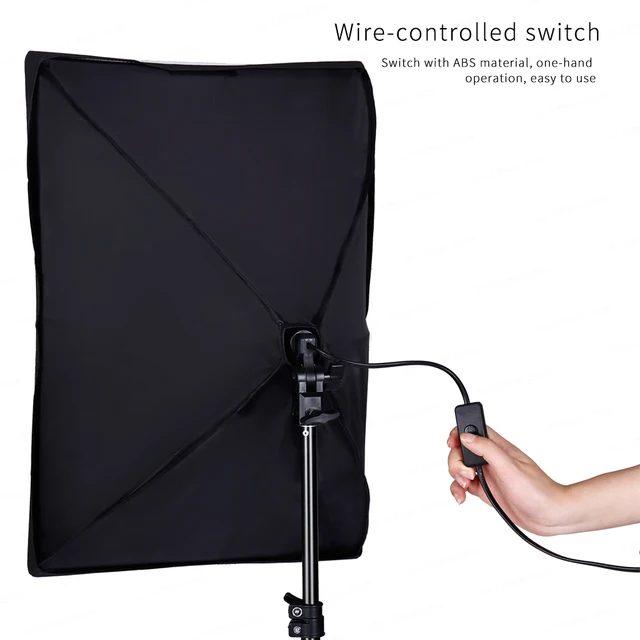 Photography Softbox Lighting Kits 50x70CM Professional Continuous Light System Soft box For Photo Studio Equipment 3